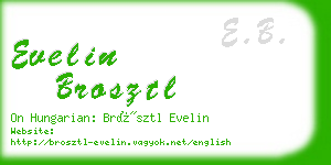 evelin brosztl business card